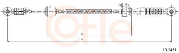 COFLE Schakelkabel 10.2451 10.2451 Versnellingskabel COFLE FORD ESCORT