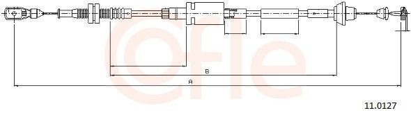 Throttle cable COFLE 11.0127 COFLE 11.0127 Ford FIESTA 2017 Throttle cable price