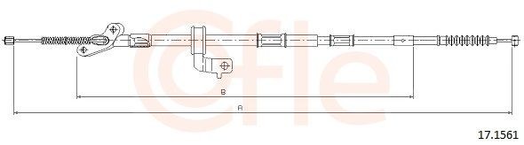 COFLE Câble de frein à main 17.1561 Dodge RAM Tirette à câble frein de stationnement COFLE 17.1561