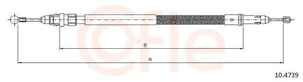 COFLE Tautrekk, håndbremse 10.4739 COFLE 10.4739 Håndbremse Duna 146 B originale pris