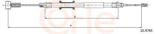COFLE Câble de frein à main 10.4745 10.4745 Câble de frein à main COFLE PEUGEOT 106