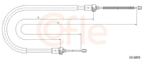 COFLE Vaijeri, seisontajarru 10.6893 FIAT FIORINO käsijarruvaijeri COFLE 10.6893