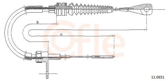 COFLE Gaszug 11.0651 11.0651 Gaszug COFLE DACIA DUSTER