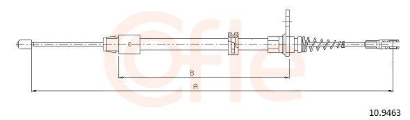 COFLE Tautrekk, håndbremse 10.9463 10.9463 Håndbremse MERCEDES-BENZ HECKFLOSSE COFLE
