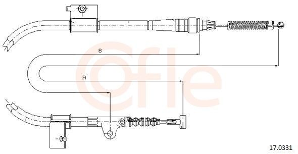 COFLE Cabo de aço, travão de estacionamento 17.0331 COFLE 17.0331 Travão de estacionamento Seat LEON originais