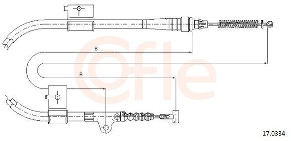 Handremkabel COFLE 17.0334 COFLE 17.0334: Handremkabel Nissan TERRANO 2007