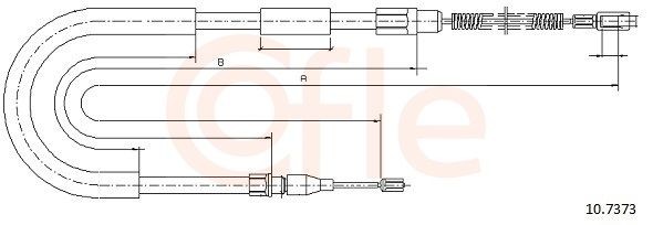 COFLE Żażné lanko parkovacej brzdy 10.7373 COFLE 10.7373 Parkovacia brzda VW T3 Transporter lacné