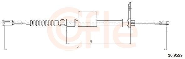 COFLE Vaijeri, seisontajarru 10.9589 Mercedes W220 käsijarruvaijeri COFLE 10.9589