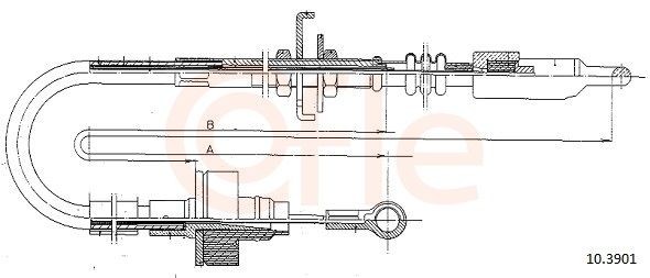 COFLE Clutchkabel 10.3901 COFLE 10.3901 Clutchkabler Lada 2112 pris