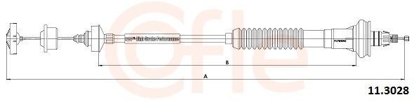 COFLE Ντίζα, μηχανισμός συμπλέκτη 11.3028 Ντίζα συμπλέκτη COFLE Peugeot BOXER 11.3028