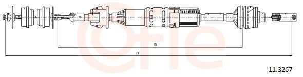 COFLE Vaijeri, kytkimen käyttö 11.3267 Peugeot 406 Sedan kytkinvaijeri COFLE 11.3267