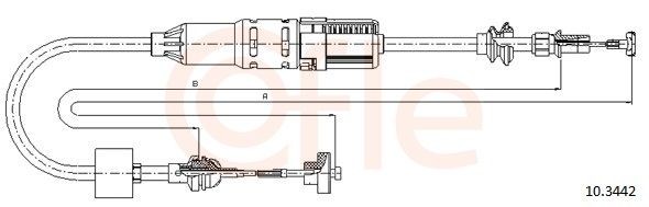 COFLE Cavo frizione 10.3442 10.3442 Cavo frizione COFLE Volkswagen BEETLE costo