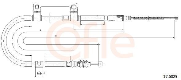 COFLE Hand brake cable 17.6029 COFLE 17.6029 genuine Shuma II Saloon (FB) brake cable price