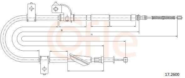 COFLE Câble de frein à main 17.2600 Câble de frein de stationnement COFLE SUBARU 17.2600
