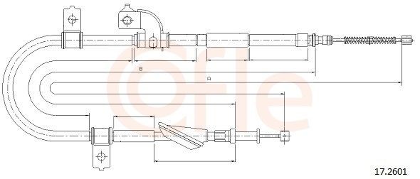 COFLE Tautrekk, håndbremse 17.2601 COFLE 17.2601 Tautrekk, håndbremse