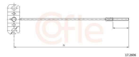 Tautrekk, håndbremse COFLE 17.2606 COFLE 17.2606 Håndbrekk SUBARU LEGACY 2001