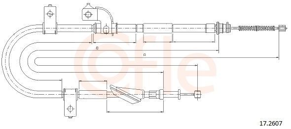 COFLE Handbromsvajer 17.2607 SUBARU Forester I (SF) Handbromsvajer COFLE 17.2607