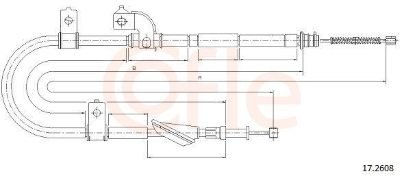 COFLE Câble de frein à main 17.2608 COFLE Câble de frein à main SUBARU 17.2608