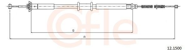 COFLE Żażné lanko parkovacej brzdy 12.1500 12.1500 Lanko ručnej brzdy LANCIA THEMA COFLE