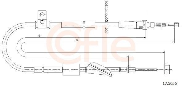 COFLE Vaijeri, seisontajarru 17.5056 COFLE 17.5056 SUZUKI Alto FF käsijarruvaijeri hinta