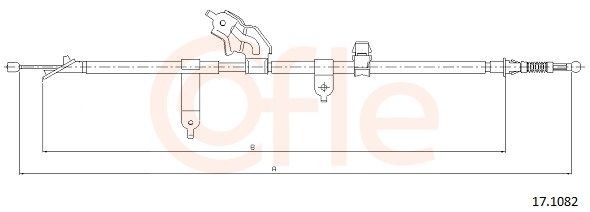 COFLE Hand brake cable 17.1082 COFLE 17.1082 genuine DAIHATSU Parking brake cost