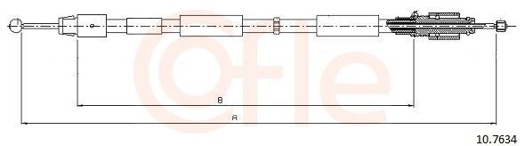 Hand brake cable COFLE 10.7634 COFLE 10.7634 Volkswagen TOUAREG 2015 Parking brake cable price
