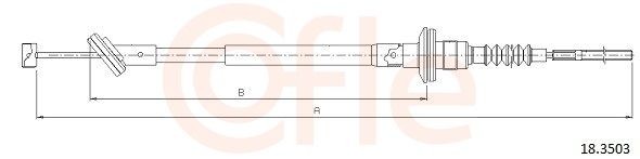 COFLE Cavo frizione 18.3503 18.3503 costo Cavo frizione DAIHATSU GRAN MOVE COFLE
