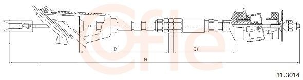COFLE Clutchkabel 11.3014 Clutchkabler COFLE Kia CARENS 11.3014