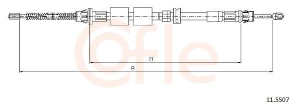 Håndbremsekabel COFLE 11.5507 COFLE 11.5507 Bremsekabel JAGUAR S-TYPE 2002