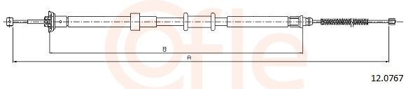 COFLE Tautrekk, håndbremse 12.0767 12.0767 Bremsewire COFLE FIAT COUPE