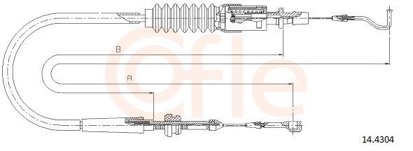 COFLE Gasswire 14.4304 14.4304 Gasskabel COFLE VOLVO S80