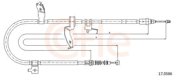COFLE Tautrekk, håndbremse 17.0586 COFLE 17.0586 Håndbrekk RX-7 II Coupé (FC) pris
