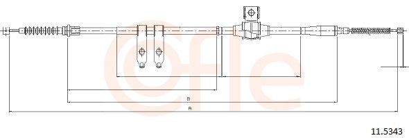 Handbremsseil COFLE 11.5343 COFLE 11.5343 Bremsseil, Handbremse FORD RANGER 2022 Kosten