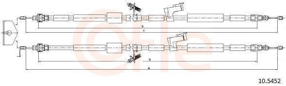 COFLE Żażné lanko parkovacej brzdy 10.5452 COFLE 10.5452 Parkovacia brzda Ford Kuga Mk1 originálne cena