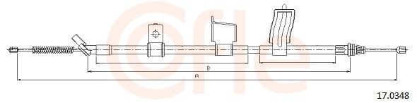 COFLE Câble de frein à main 17.0348 COFLE 17.0348 Câble de frein à main Renault Koleos 1 pas cher