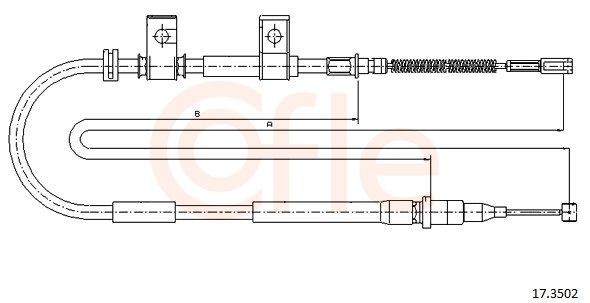 COFLE Żażné lanko parkovacej brzdy 17.3502 COFLE 17.3502 Lanko ručnej brzdy Lanos Sedan originálne cena