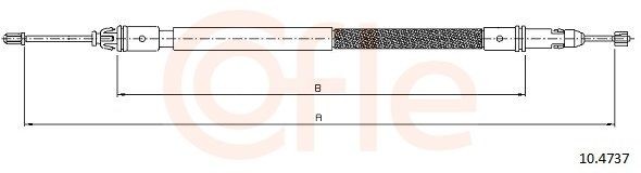 COFLE Żażné lanko parkovacej brzdy 10.4737 COFLE 10.4737 Ručná brzda Fiat Scudo 270 originálne cena