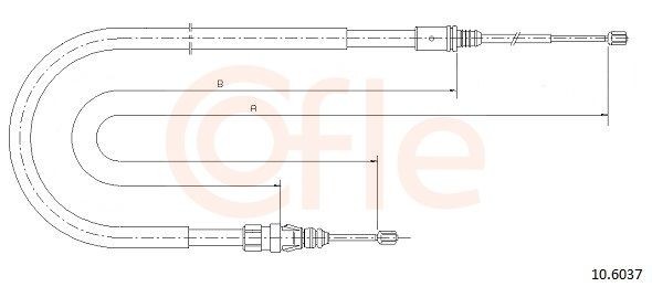 COFLE Cavo freno a mano 10.6037 COFLE 10.6037 Cavo freno a mano Peugeot 208 1 serie originale prezzo