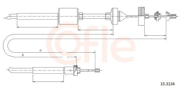 Câble d'embrayage COFLE 15.3134 COFLE 15.3134 Câble d'embrayage RENAULT MEGANE 2020