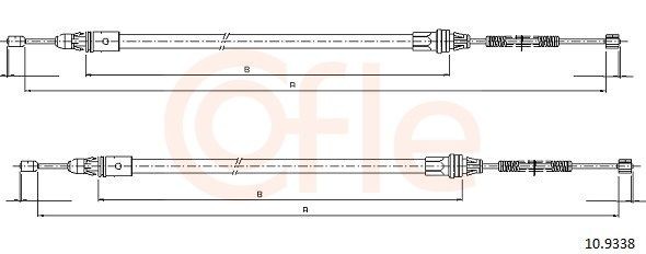 COFLE Vaijeri, seisontajarru 10.9338 10.9338 COFLE Käsijarru SMART ROADSTER