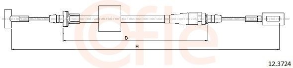 COFLE Żażné lanko parkovacej brzdy 12.3724 COFLE 12.3724 Ručná brzda Peugeot EXPERT lacné