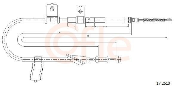 COFLE Handbromsvajer 17.2613 Elektrisk handbroms Subaru BL, BP 17.2613 COFLE