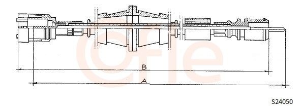 COFLE Speedometer cable S24050 COFLE S24050 RENAULT 11 Hatchback tacho shaft replacement