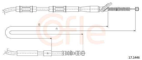 COFLE Câble de frein à main 17.1446 COFLE 17.1446 Câble de frein de stationnement Corolla VII Berline (E100) d'origine prix