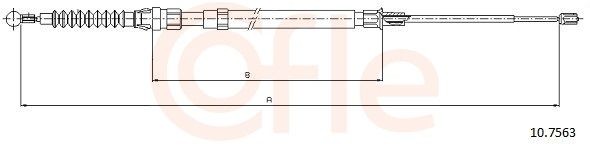 Cabo de aço, travão de estacionamento COFLE 10.7563 COFLE 10.7563: Travão de estacionamento Audi TT 2019