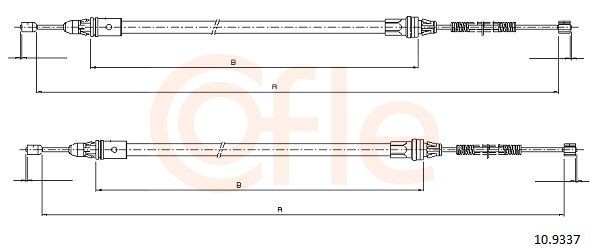 COFLE Vaijeri, seisontajarru 10.9337 10.9337 COFLE Käsijarru Smart ROADSTER hinta