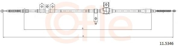 COFLE Tautrekk, håndbremse 11.5346 COFLE 11.5346 Håndbremse RX-7 II Coupé (FC) originale pris
