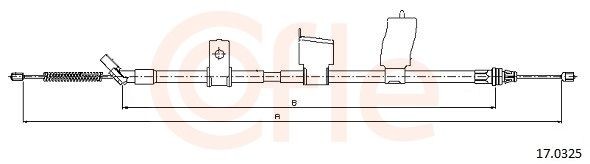 COFLE Hand brake cable 17.0325 COFLE 17.0325 Nissan Qashqai j10 handbrake replacement