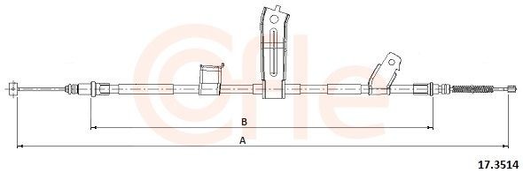 Tautrekk, håndbremse COFLE 17.3514 COFLE 17.3514: Håndbrekk Chevy SPARK 2015