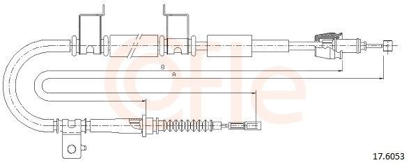 COFLE Handbromsvajer 17.6053 COFLE 17.6053 handbromswire Stonic Hatchback (YB) pris